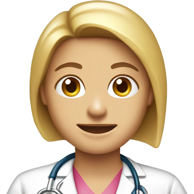 Doctor medicine health worker pink scrub women emoji