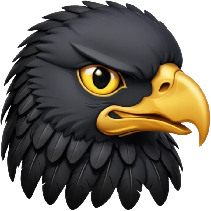 Black eagle head straight towards me emoji