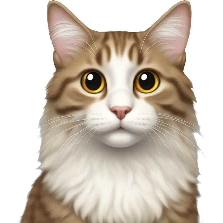American Bobtail Cat ,Semi-long fur cat,Half-body emoji