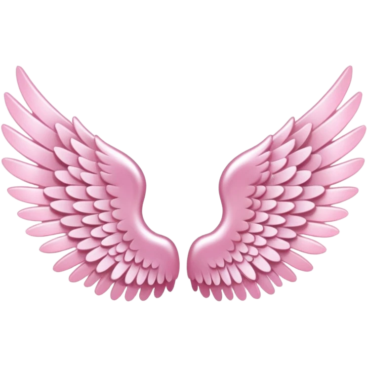 Tiny, mini, so smallest, soft pink, sparkly angel wings emoji