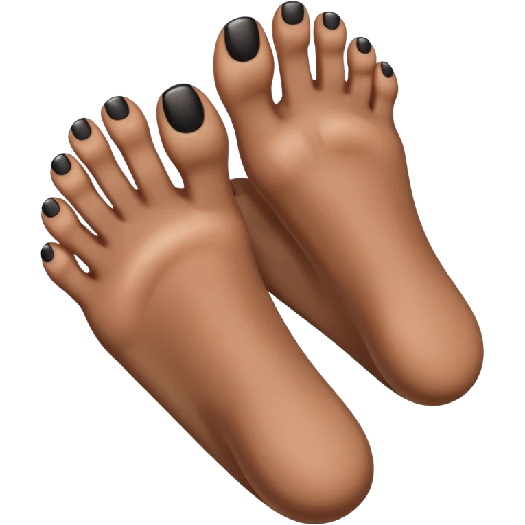 Pretty ebony feet and hand with white tips  emoji
