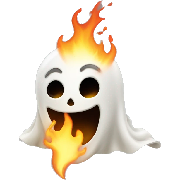 Ghost on fire  emoji