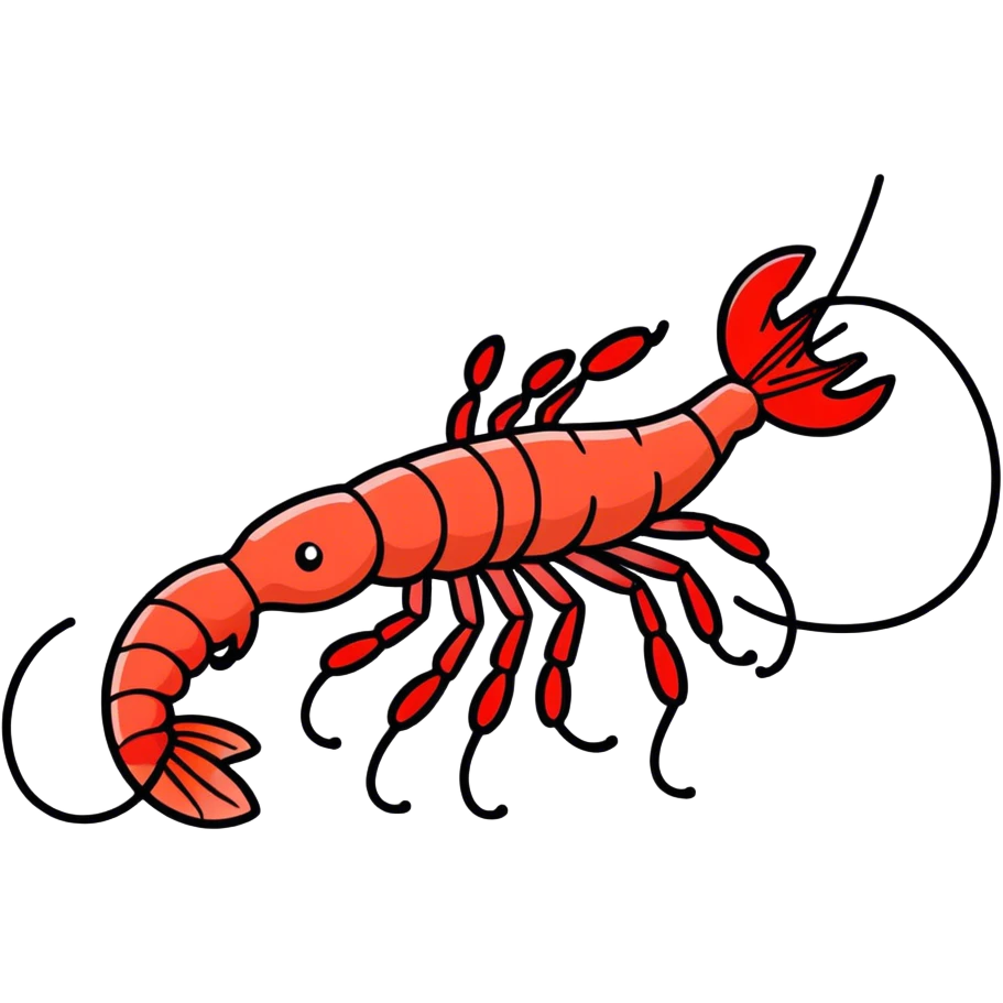 Crystal red shrimp emoji