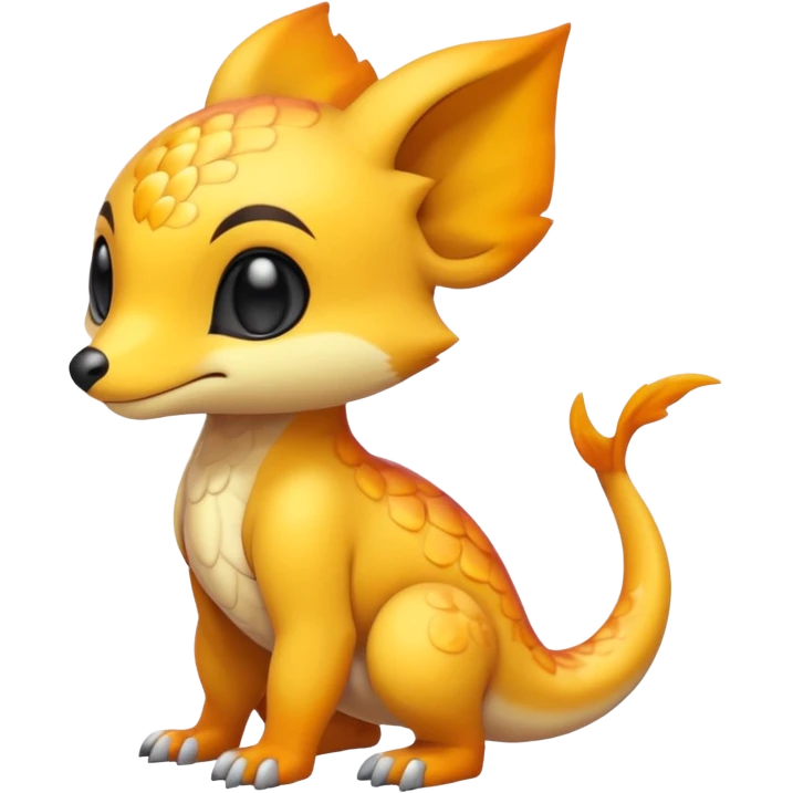 Cute cool animal hybrid Fakemon full body emoji
