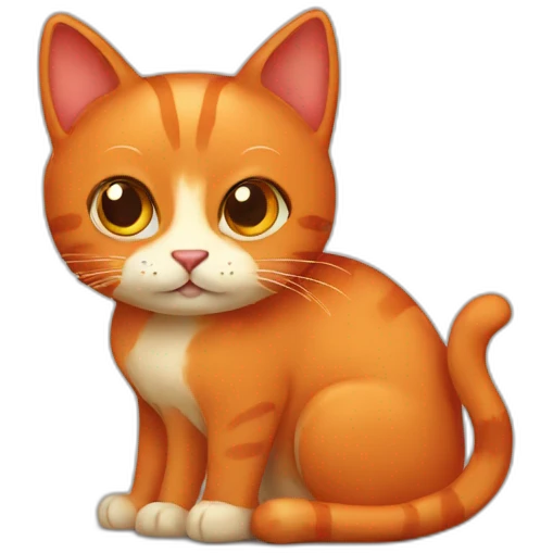 Red cat emoji