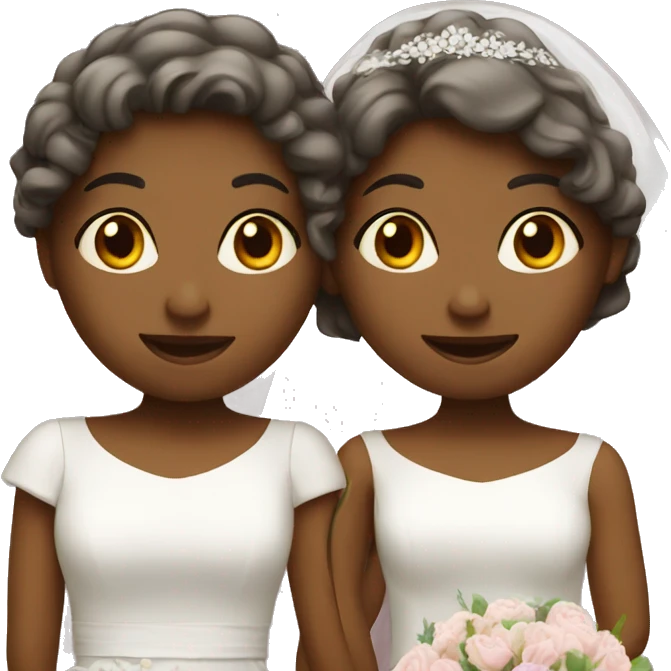 Two girls married  emoji