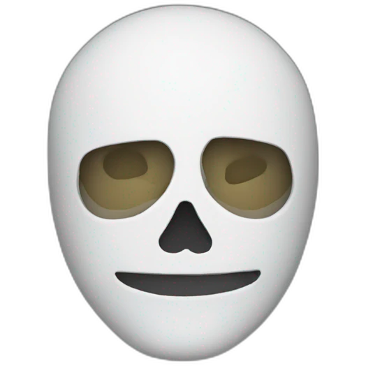 man with ski mask with skull on it  emoji