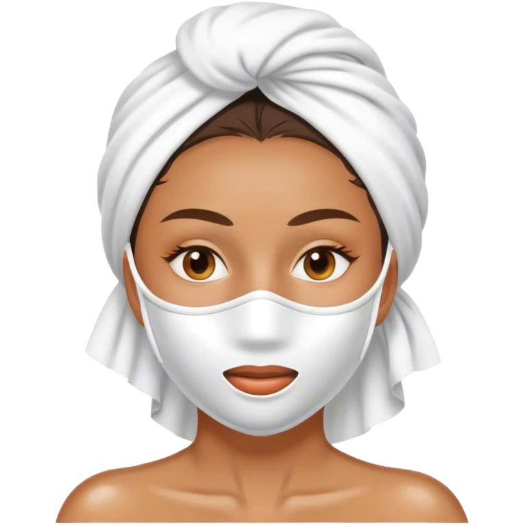woman,who took a shower with white mask emoji