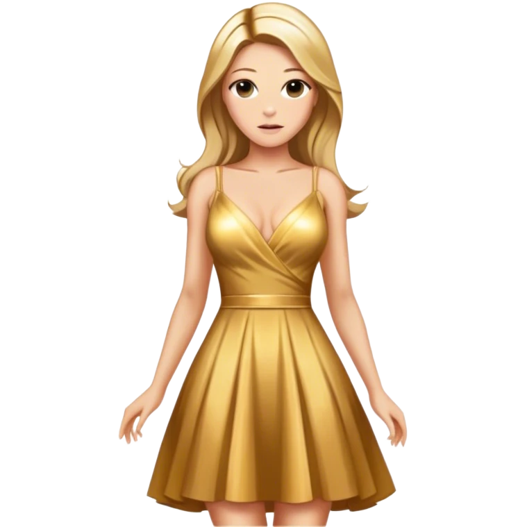 serena van der woodsens golden dress best quality  emoji