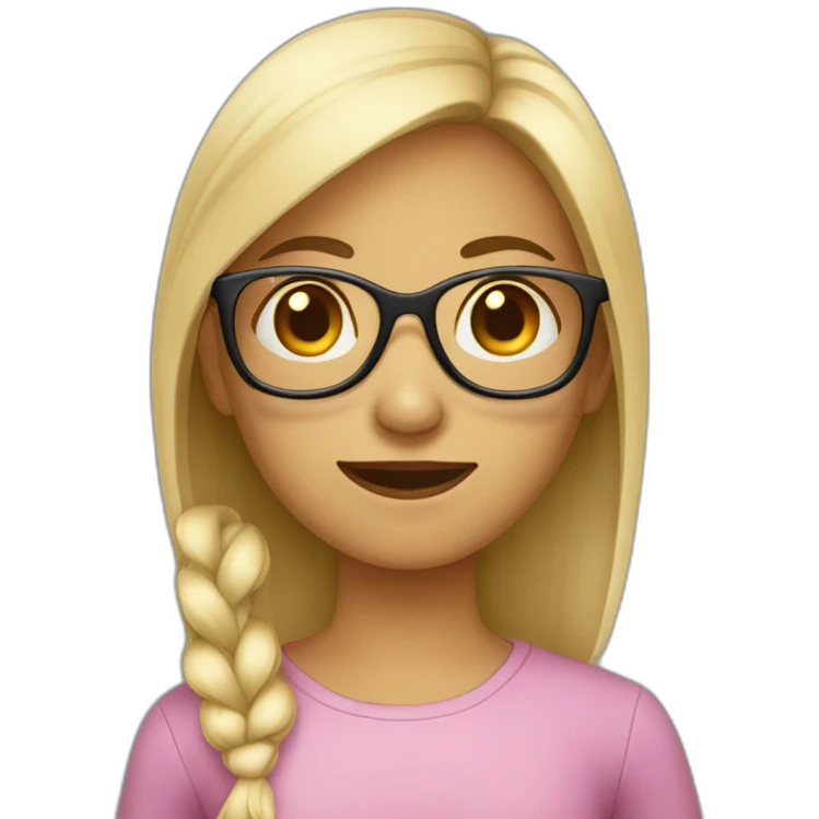 Fille avec lunette emoji