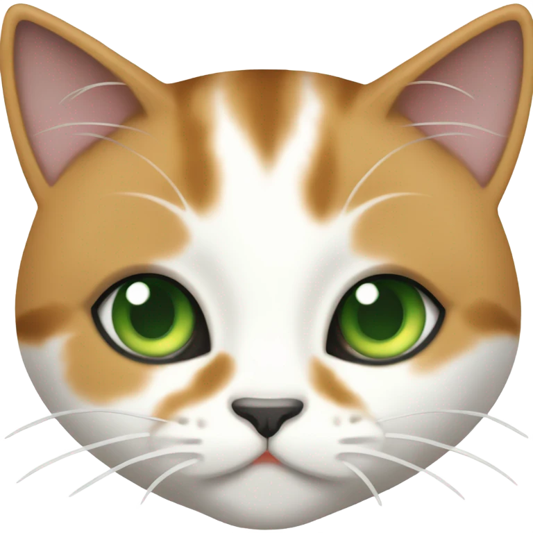 Calico Cat Full Body Green Eyes emoji