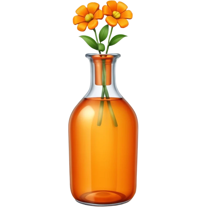 Glass Bottle Vase orange emoji