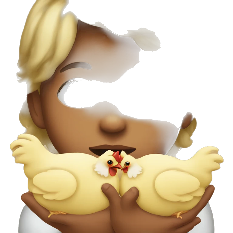 Baby with chiken emoji
