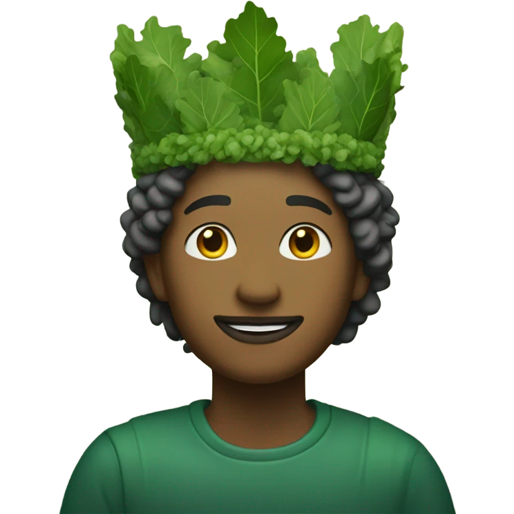 Kale Queen with Kale Crown emoji