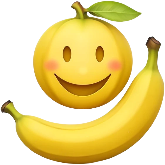 A smiley face with bananas coming out of it emoji