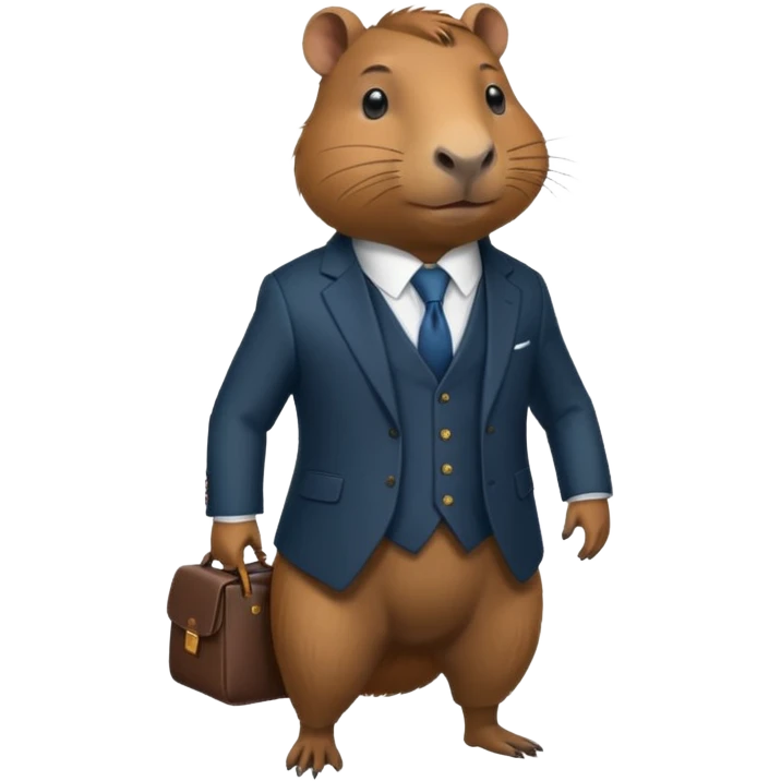 Asme una capibara con trage elegante solo que se le vea desde el traje  emoji