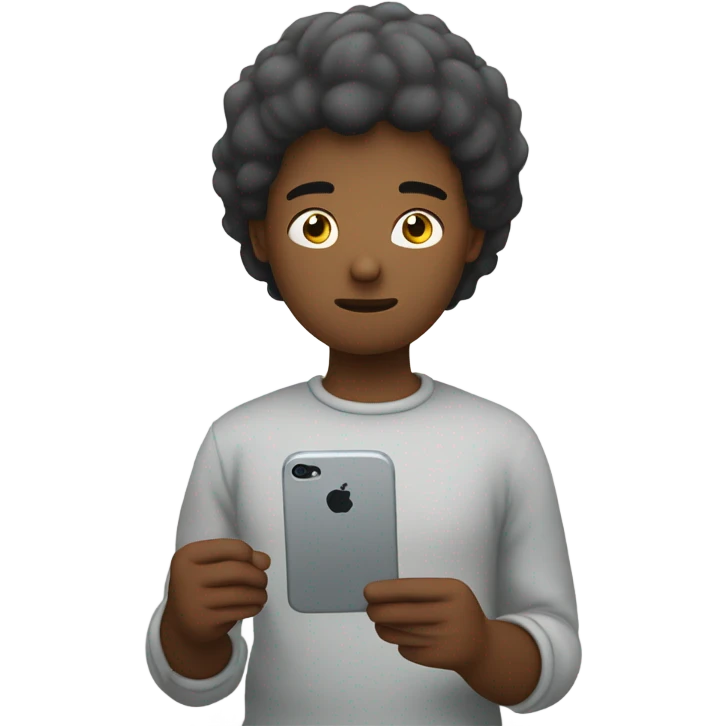 person thinking with iphone emoji