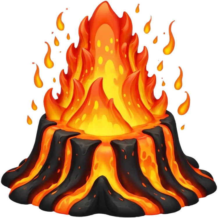 create an emoji of a little lava flow, no face just the lava emoji