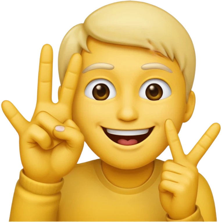 Classic emoji holding two fingers he just kissed into the air emoji