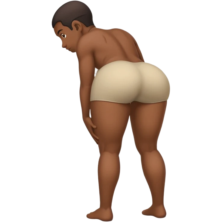 Cartoon fat black ass bent over emoji