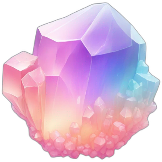 Pastel gradient crystal cluster emoji