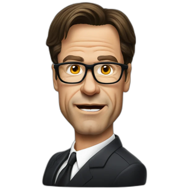 mark rutte in the style of scarface emoji