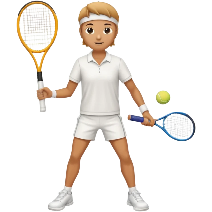 High resolution full body of a tennis player emoji