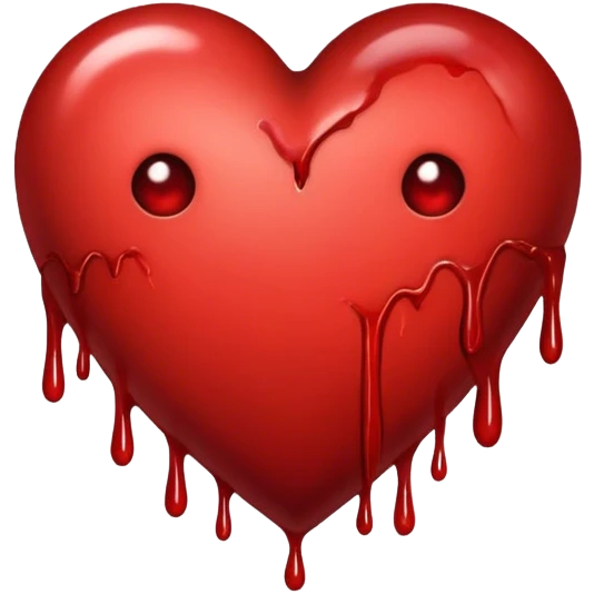 Heart with blood emoji