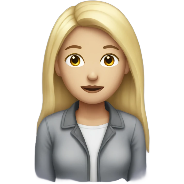 Blonde girl who is ill emoji