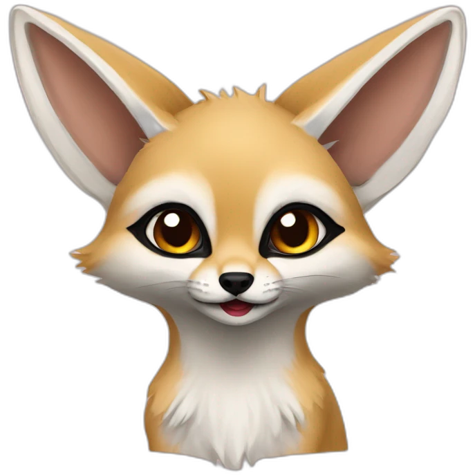 Fennec avec a maquillage Algérie emoji