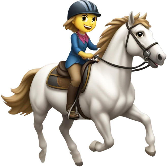 Girl riding a horse emoji
