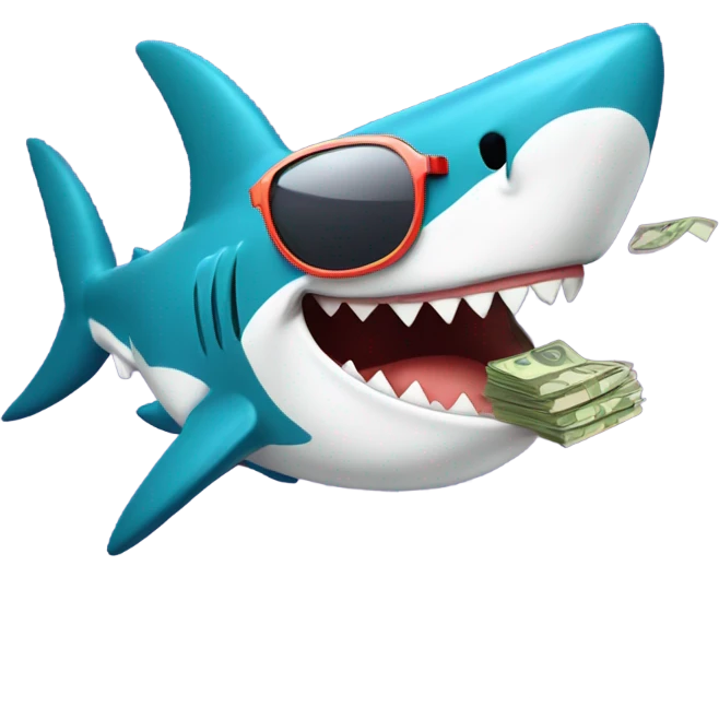 Shark with money emoji