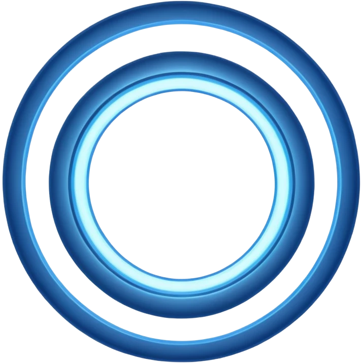 circular blue halo 3d oval emoji