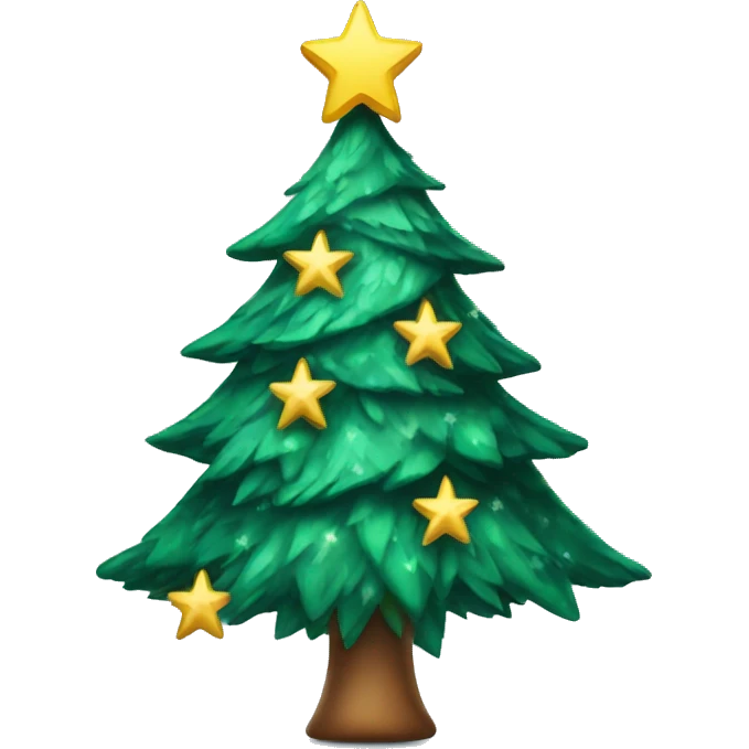 Christmas tree with star emoji