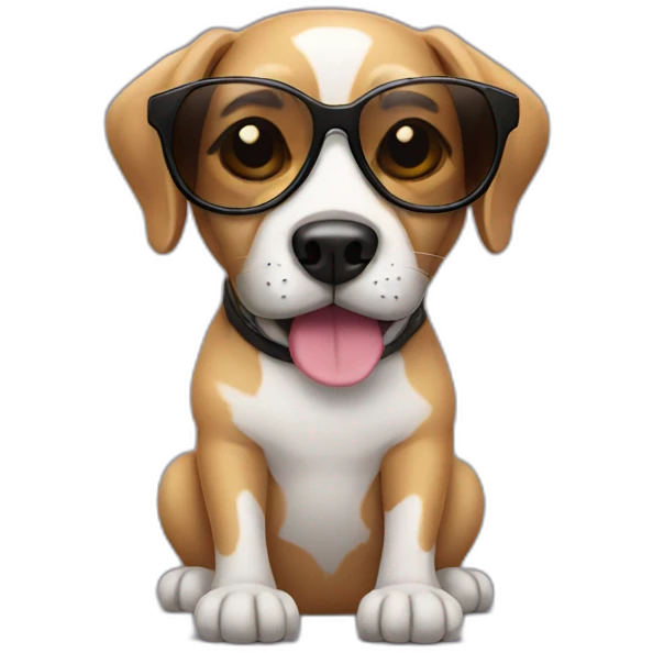Dog with sunglasses emoji