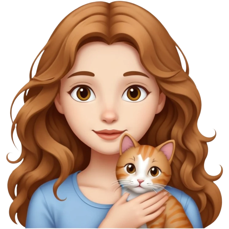 я девушка с русыми волосами люблю котов emoji