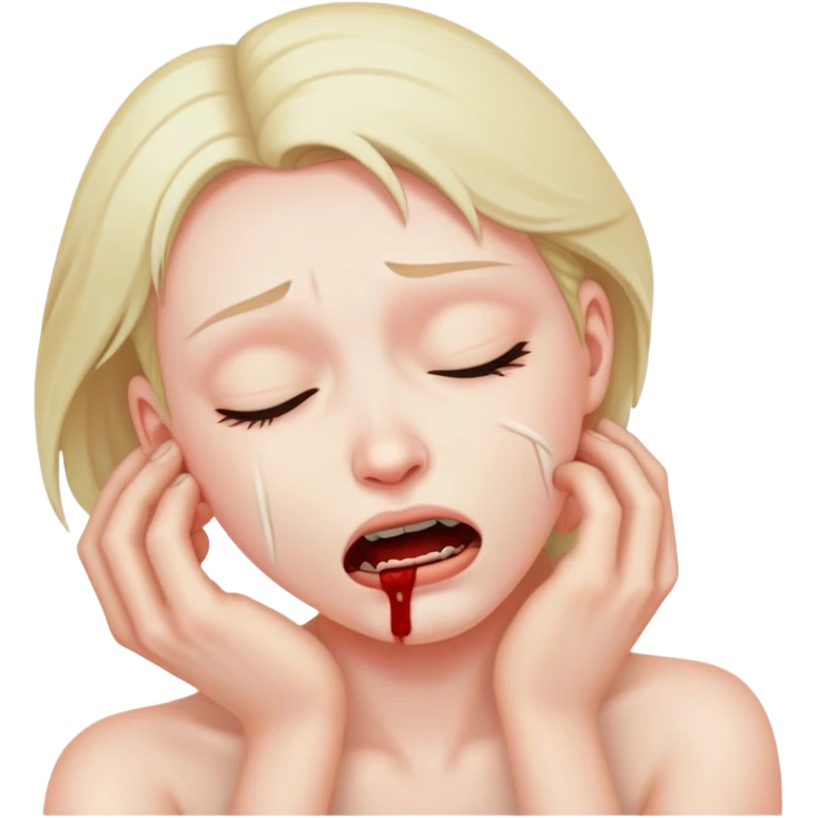 Person strangling themselves  emoji