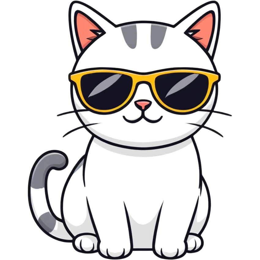 Cat with sunglasses emoji