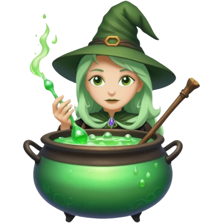 green witch cooking potion emoji