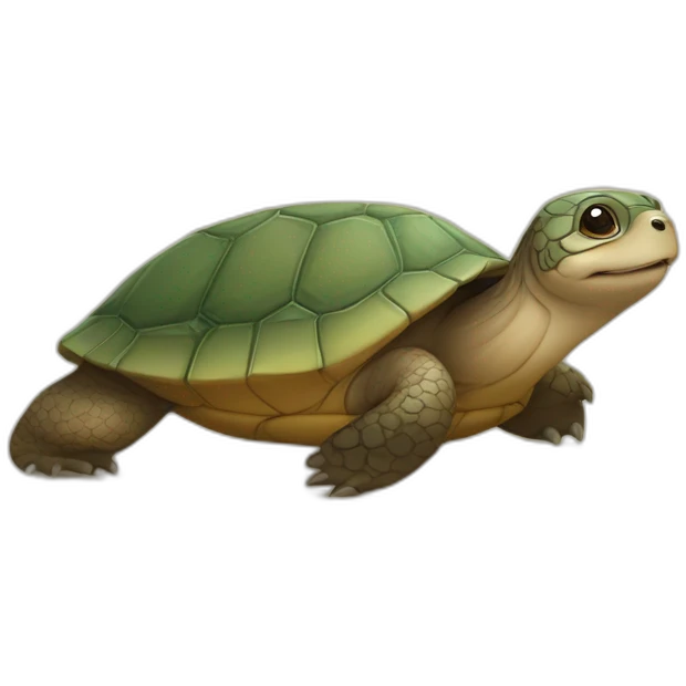 Tortue sur une loutre emoji