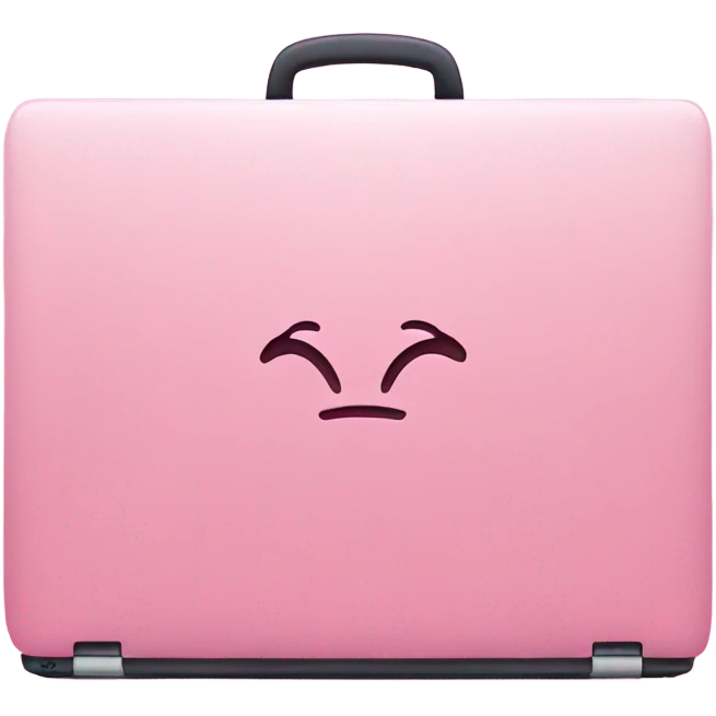A pink laptop emoji