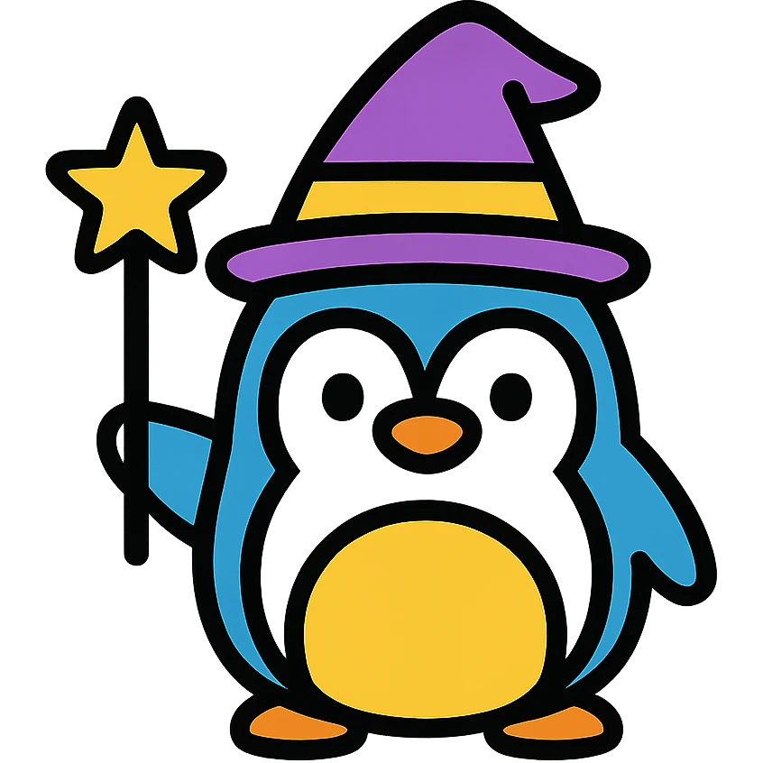 penguin wizard emoji