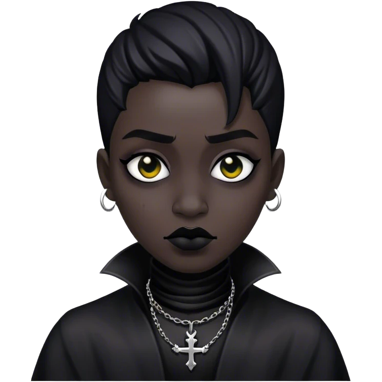 goth black  emoji