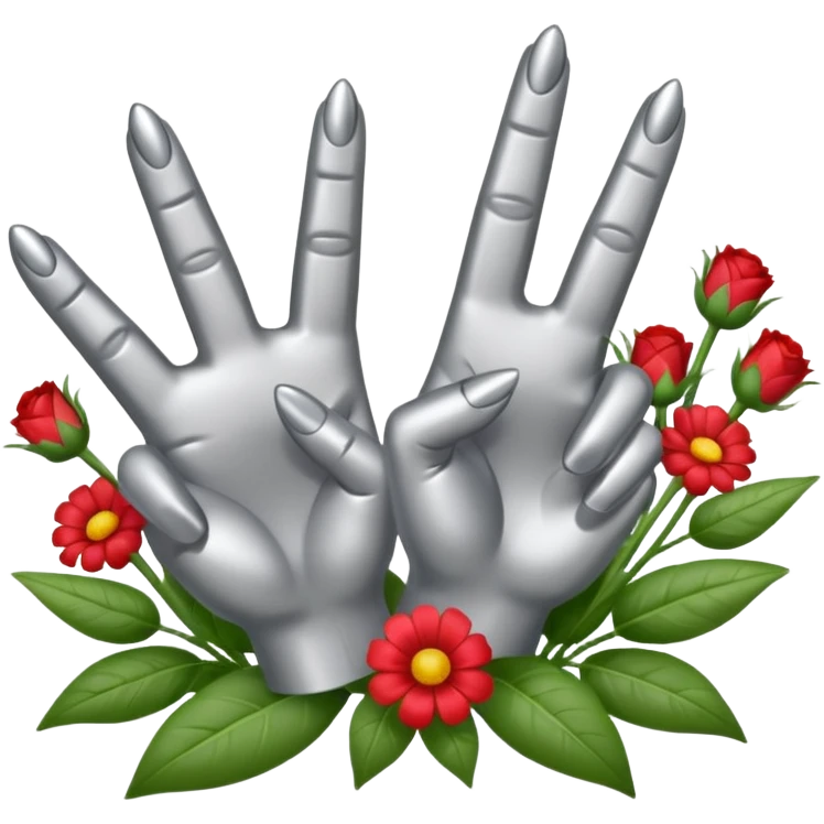 💐 and middle fingers remove the person emoji