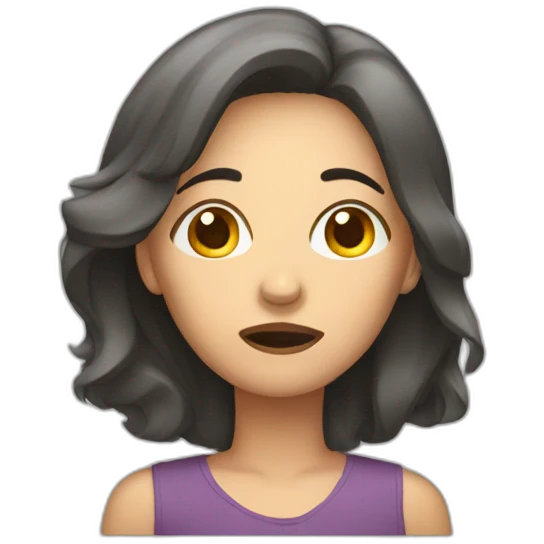 woman tired emoji
