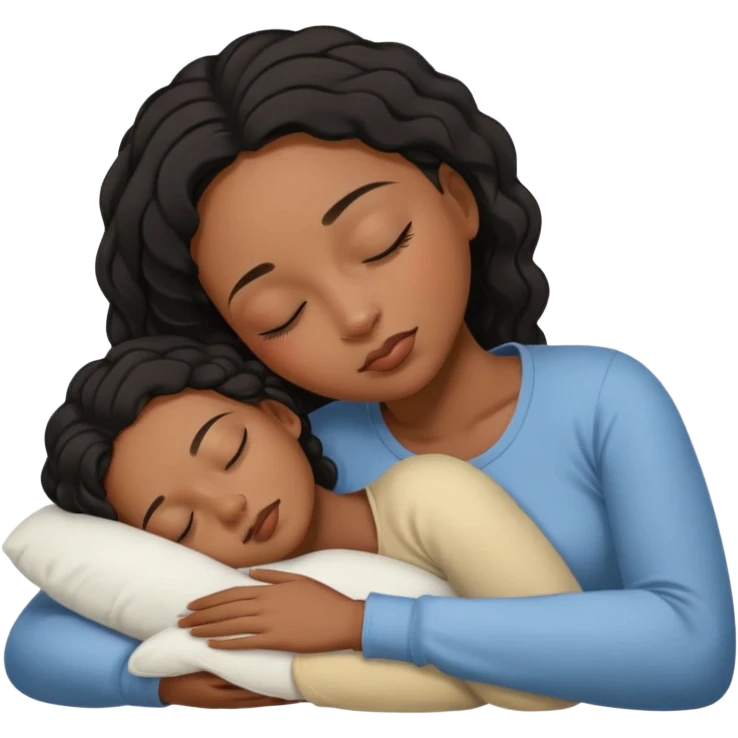black woman sleeping emoji
