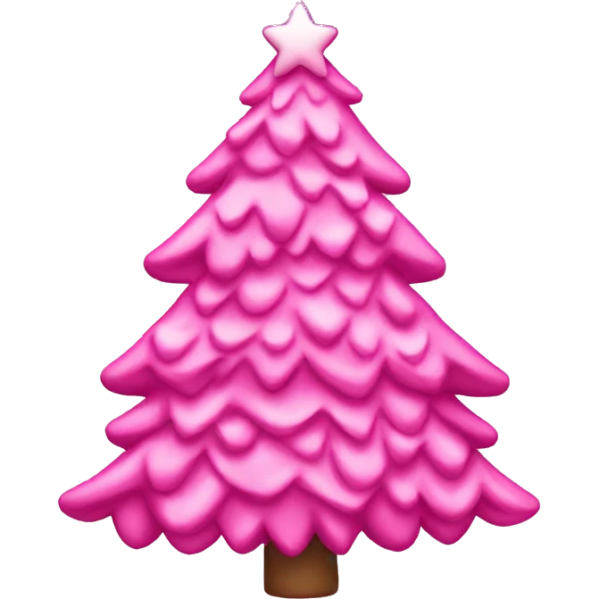 pink christmas tree emoji