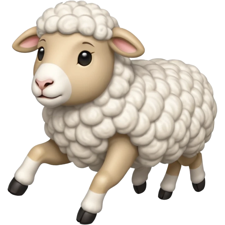 High resolution of A  running sheep emoji