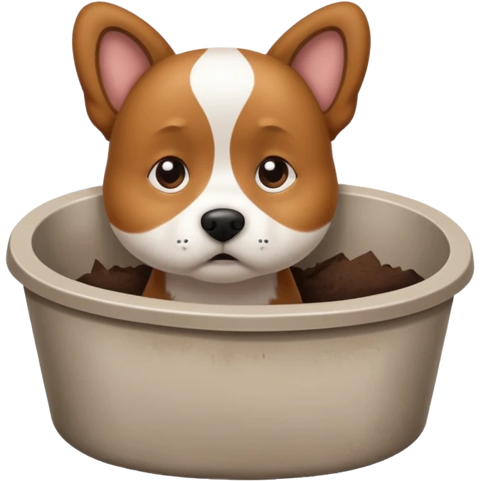 dog in litter box emoji
