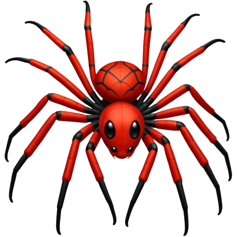 aranha preta e vermelha emoji
